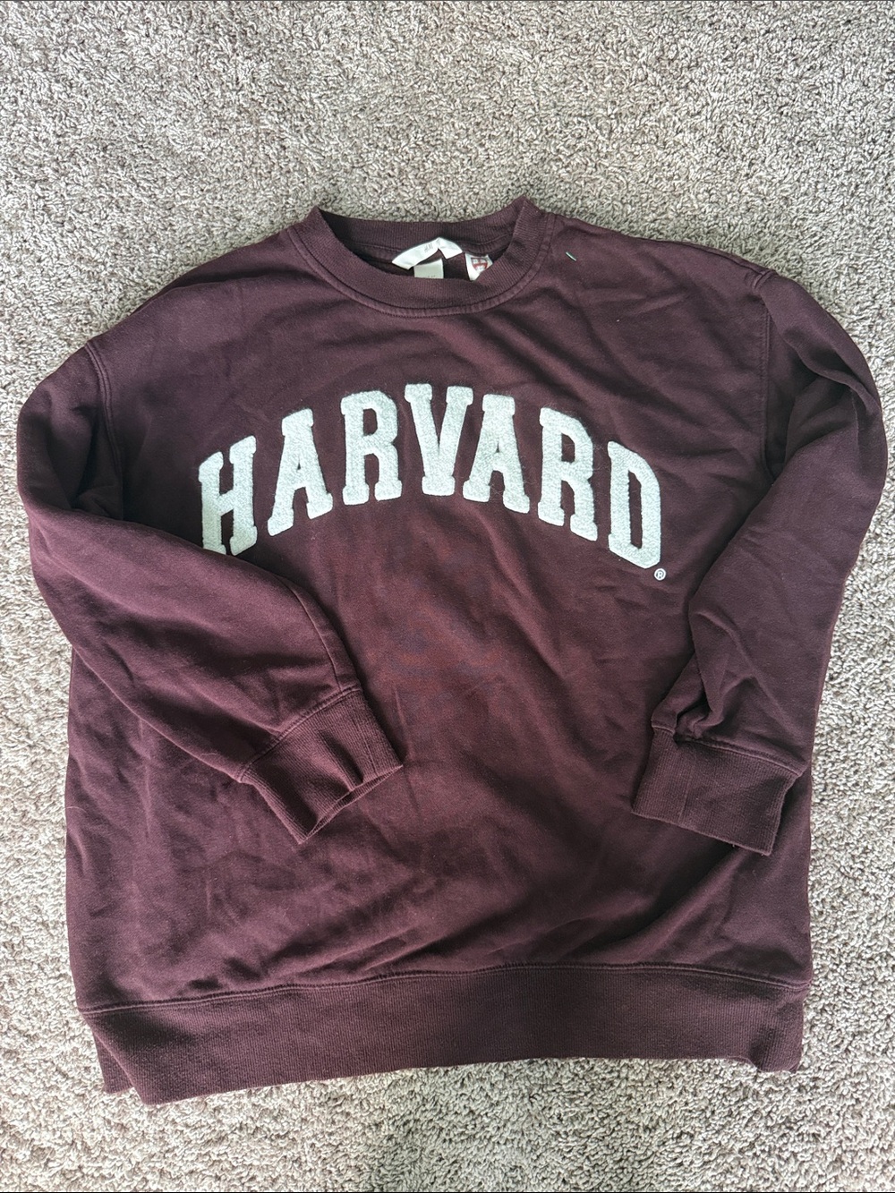 H&M Maroon Harvard Crewneck Sweatshirt